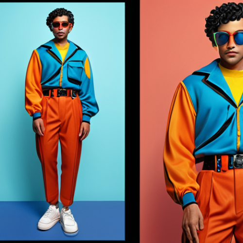 Home 23 A unique AI-generated character wearing stylish, original clothing, showcasing heavy Photoshop retouching with vibrant and altered color palettes, a personalized backstory influencing its distinct appearance, set against a backdrop that highlights this character's individual narrative, avoiding any resemblance to existing copyrighted characters.