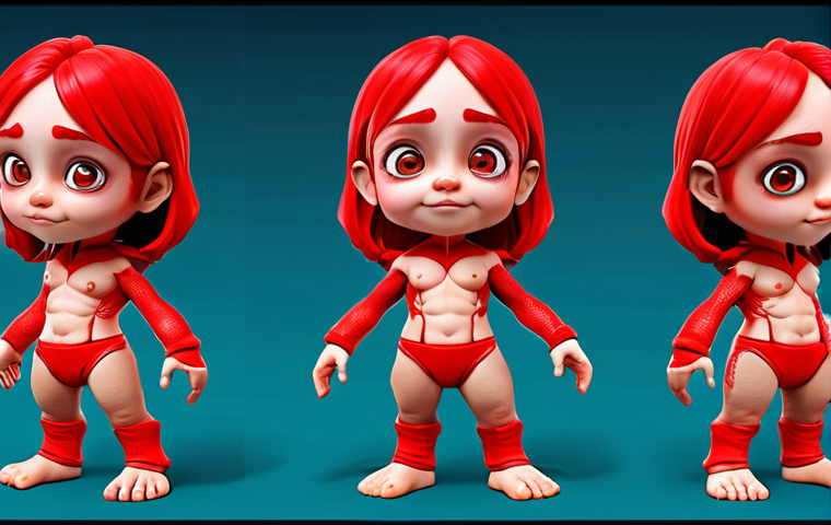 A cute, super deformed (SD) character design, showcasing a unique and distinct art style. The character is vibrant and appealing, reflecting a personalized approach to character design, highlighting individuality in a red ocean market.