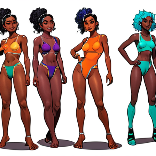 Home 21 A vibrant character design reference board overflowing with online and offline scraps, showcasing diverse styles, color palettes (with RGB values noted), and dynamic poses (with descriptive keywords). The board reflects a personalized artistic style.