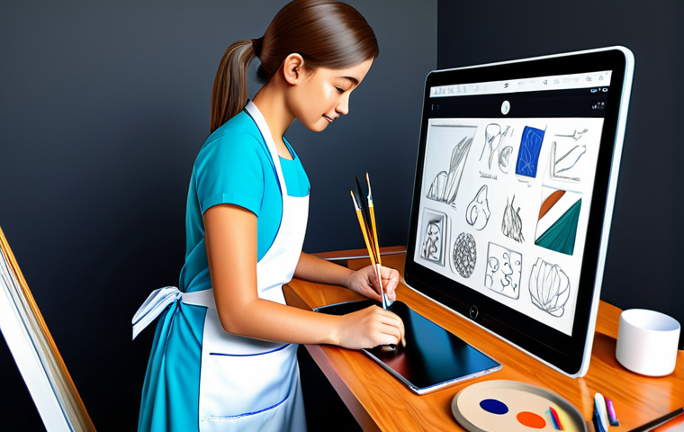 **

"A professional artist, fully clothed in a modest studio apron, creating a cute cartoon character design on a digital tablet. The studio is bright and clean with various art supplies. Safe for work, appropriate content, perfect anatomy, natural proportions, family-friendly, high quality digital art."

**