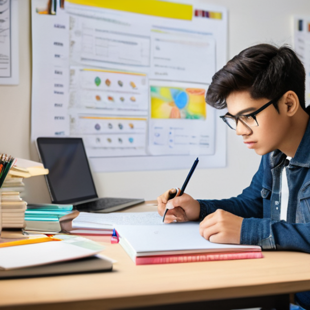 캐릭터디자인 자격증 필기 시험 대비 자료 정리 - **Prompt 1:** A young adult student, approximately 20-24 years old, male or female, with neat, casua...