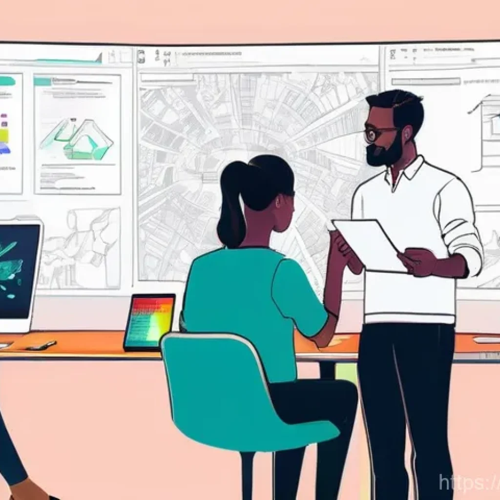 캐릭터디자인 협업툴 추천 - **Prompt 1: Collaborative Character Design Session with Digital Tools**
    "A diverse team of four ...