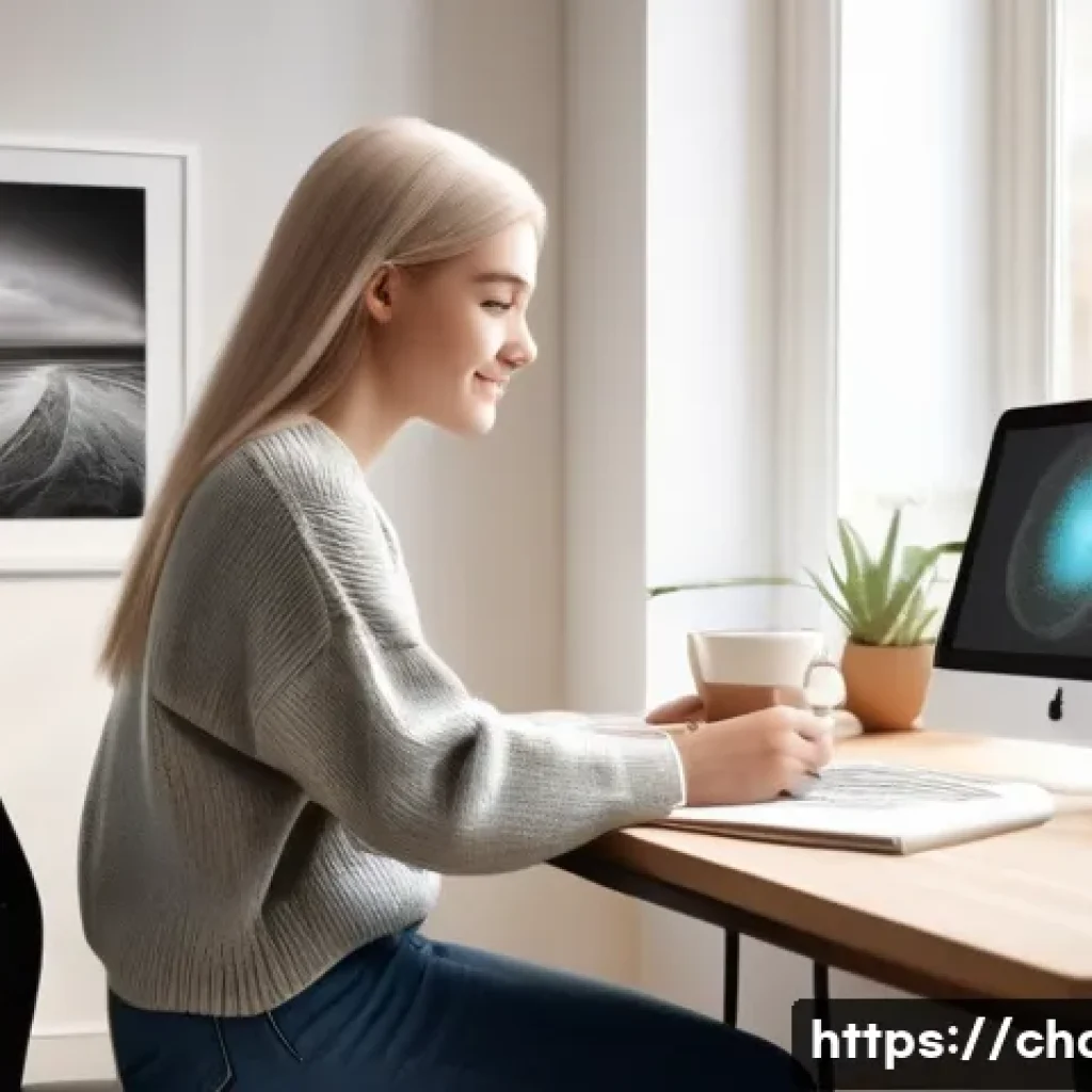 캐릭터디자인 실기 연습 도구 추천 - A cheerful female beginner artist in her late teens to early twenties, with long, lightly colored ha...