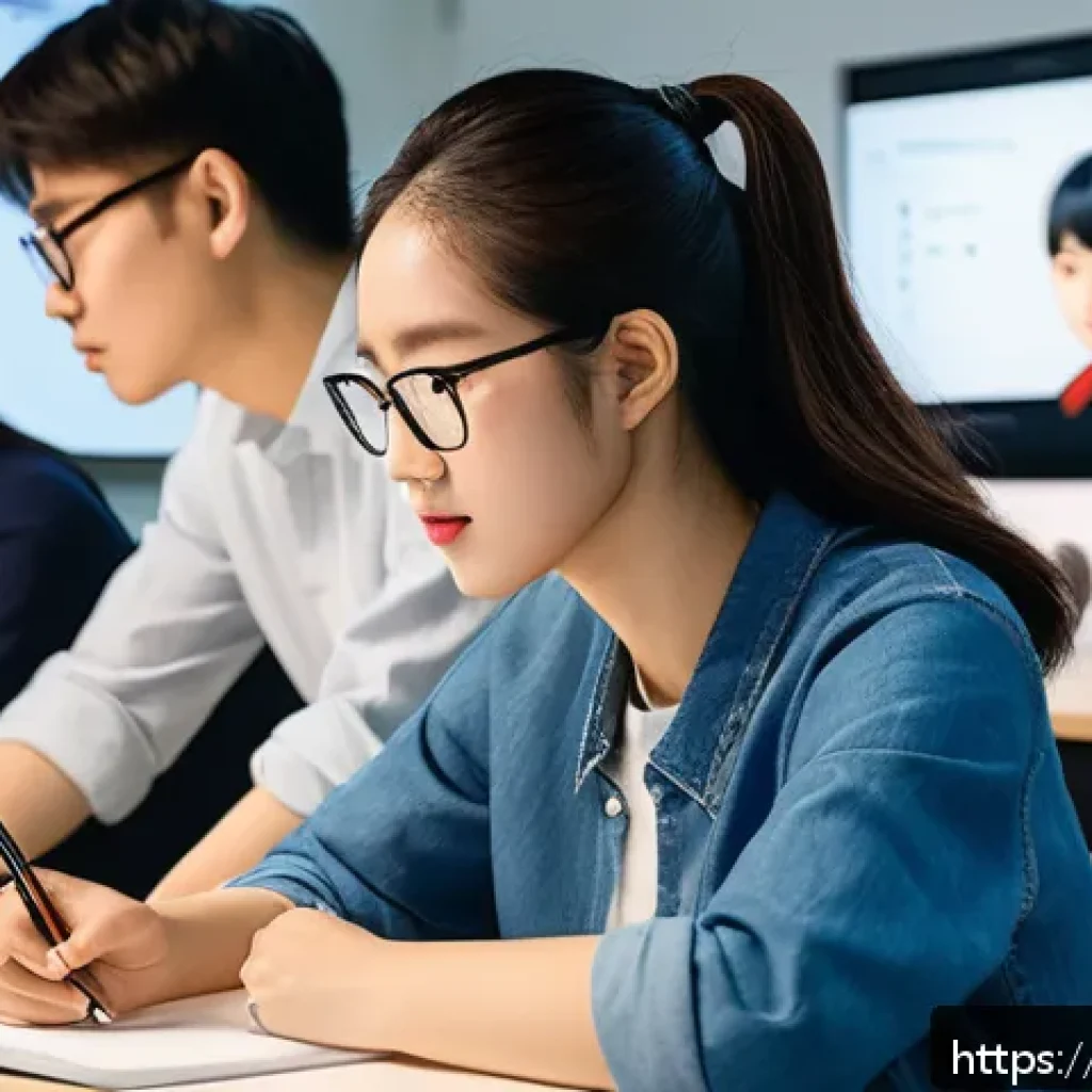 캐릭터디자인 협회 및 네트워크 활용법 - A professional character design workshop scene featuring diverse designers attentively learning from...